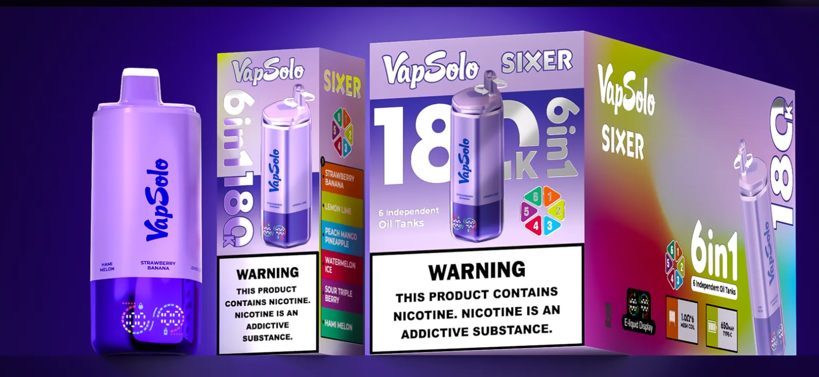 VAPSOLO SIXER 180K Puffs